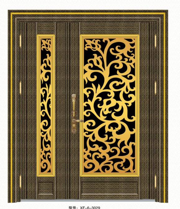 Stainless steel color steel door