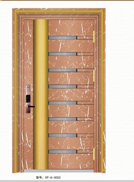 Stainless steel color steel door