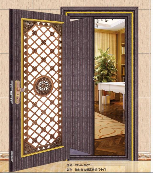Stainless steel color steel door