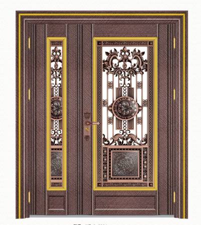 Stainless steel color steel door