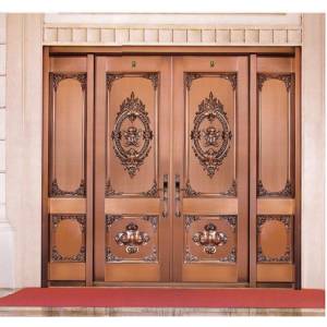 Luxury single open copper door
