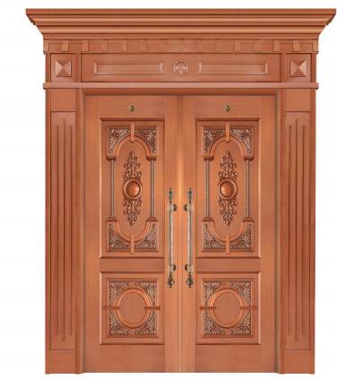 Luxury single open copper door